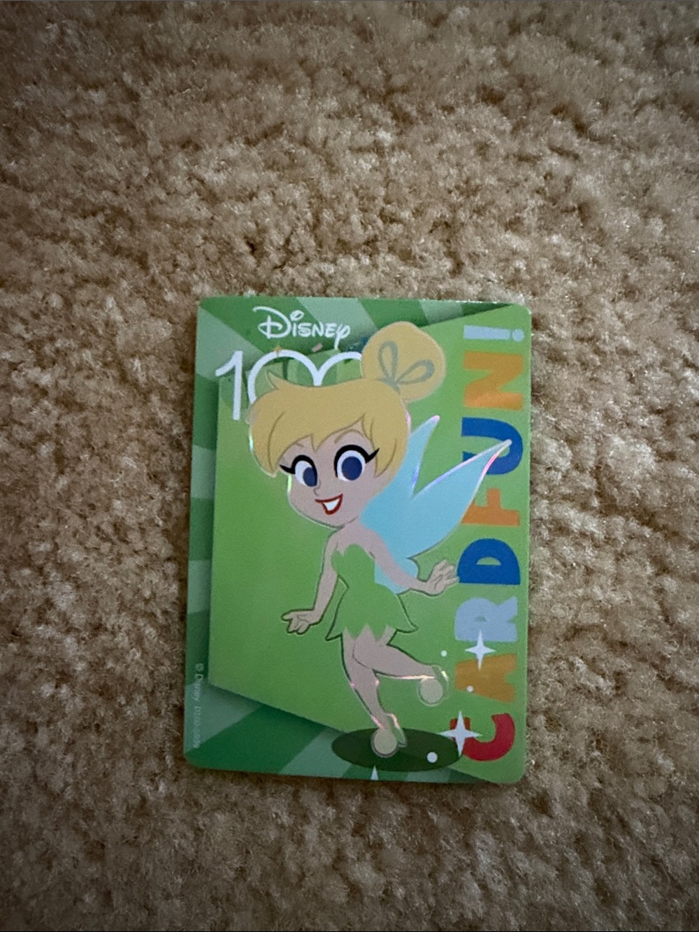 Disney Tinker Bell Green and Blue Trading Card